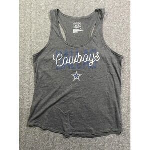 Dallas Cowboys NFL Team Black Grey Heathered Tank Top Women Size XL